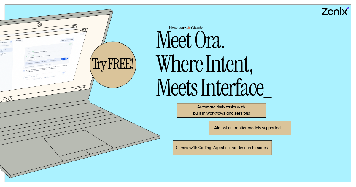 Meet Ora — AI Workspace by Zenix.SG